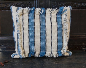 Blue Handwoven Cushion