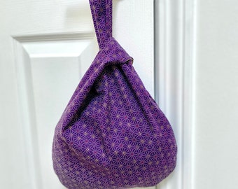 Japanese Knot Bag, Japanese fabric, cute bag, Sevenberry bag, Wrist Bag, bag and purse, lady bag, stylist bag, gift for her,fashionable bag