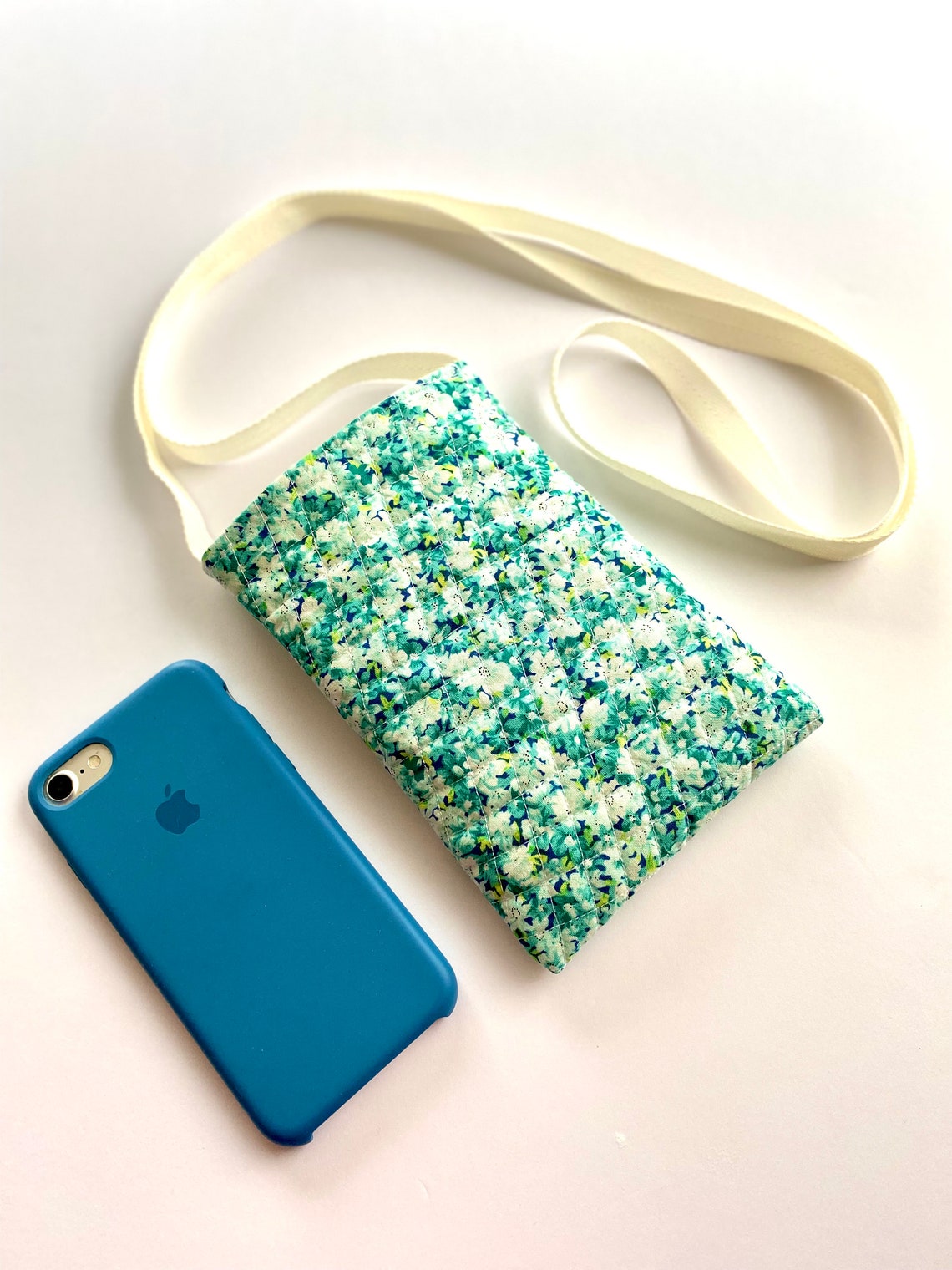Crossbody Phone Purse Quilted Phone Case Quilted Crossbody Etsy