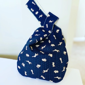 Sac noeud japonais, sac de poignet, sac mignon, sac en tissu japonais, sac minimaliste, cadeau d'anniversaire pour elle, sac mignon, sac de dame à la mode, pour maman