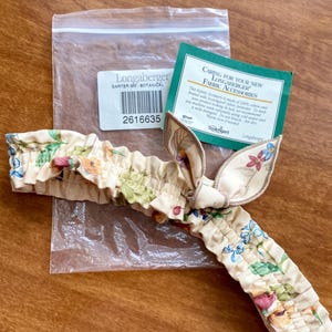 Longaberger Blumendruck Strumpfbänder und Liner, Longaberger Sammler, Wickelkorb, neuer Zustand, seltener Fund, für Vintage Liebhaber