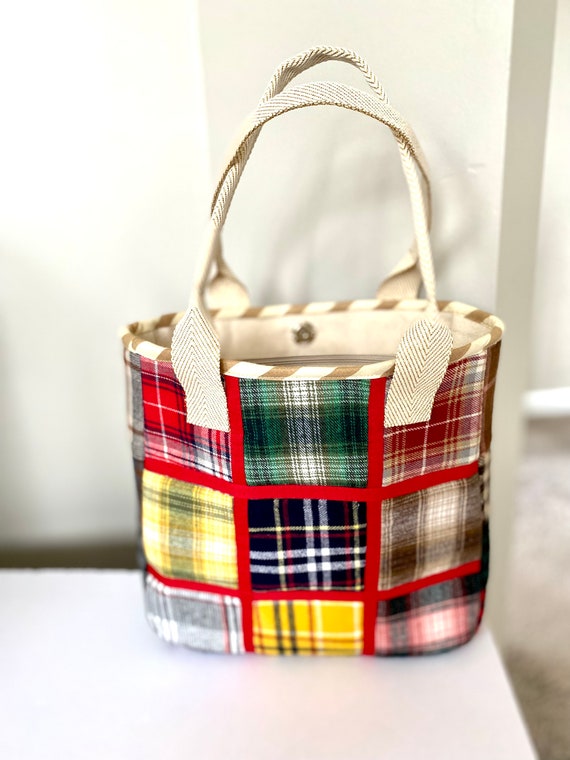 Flannel tote bag discount