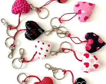 Handmade Heart Keychain Charm, Valentine Gift