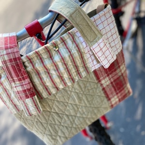 sacoche de vélo matelassée L, sac hobo bandoulière, sac à bandoulière matelassé, poche zippée à fermeture magnétique, sac multifonctionnel, sac de motard fait main