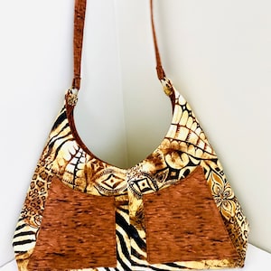 Sac hobo, grand fourre-tout à imprimé animal, sac à bandoulière, 1 bandoulière, nombreuses poches, fermeture magnétique, cadeau d'anniversaire, cadeau cousu main, cadeau de fête des mères