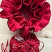 Red Floral Satin Jewelry Pouch: Travel Organizer, 8-pocket Design - Etsy
