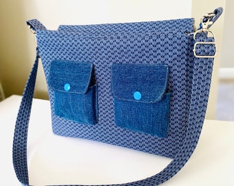 Functional handbag, zipper closure bag, Shoulder bag, Crossbody bag, birthday gift, adjustable strap bag, stylish bag, unisex bag, handmade