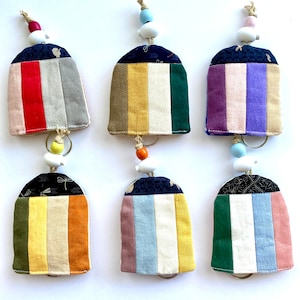 Portachiavi patchwork, portachiavi giapponese, portachiavi trapuntato, regalo di inaugurazione della casa, portachiavi minimalista, regalo per nuovi proprietari di casa, regalo unisex