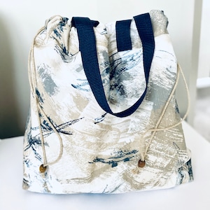 Bolso de mano, bolso de hombro con asa superior, bolso con cierre de cordón, bolso de lona unisex, bolso para proyectos, regalo de cumpleaños, regalo de Navidad, regalo hecho a mano