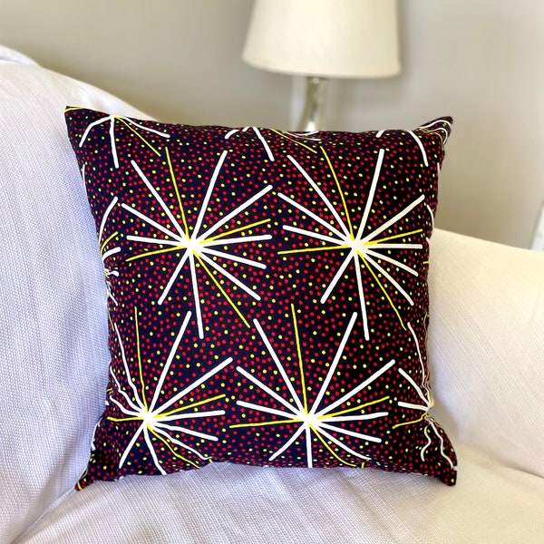 Seat cushion cover, home decor, throw pillow cover, pillow case, decorative cushion cover, firework, Christmas gift,  housewarming gift