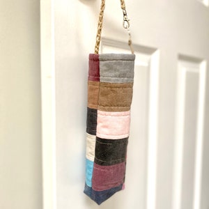 Flaschenhalter mit Griff, gesteppte Flaschenhülle, Patchwork Flaschenhalter, Geschenk für sie, Weihnachtsgeschenk, Flaschenhalter
