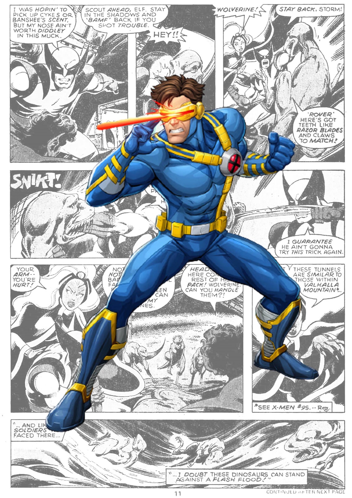 Marvel XMEN Comic Strip Set Of 4 Prints Marvel Wall Art Etsy