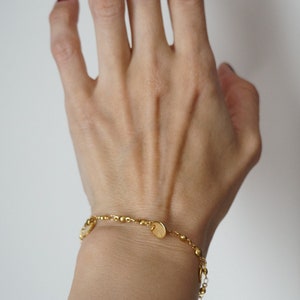 Coin Charm bracelet, Gold chain bracelet, Trendy gold bracelet, Hypoallergenic bracelet, Waterproof bracelet, Summer bracelet