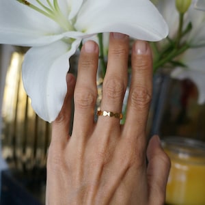 Simple Band Ring, Stacking Ring, 18K Gold Steel Ring, Hypoallergenic Ring, Waterproof Ring, Tarnish Free Ring, Minimal Ring