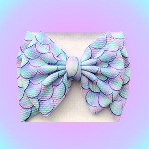 Mermaid Headwrap Bows/Colorful Headwraps for Babies or Girls