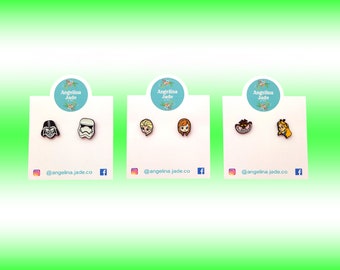 Star Wars Earrings/Darth Vader and Stormtrooper Earrings/Frozen Earrings/Elsa and Ana Earrings/Alice in Wonderland Earrings/Chester Cat