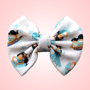 5&quot; Bow, Arabian Nights, A Whole New World, Baby or Girls, Nylon or Clip