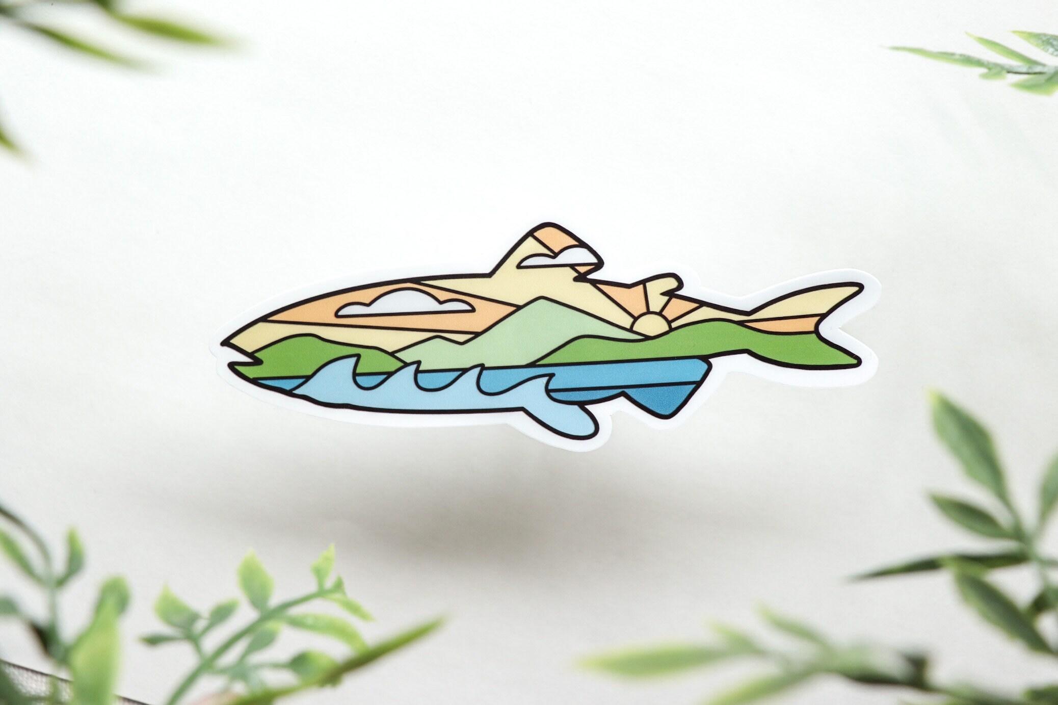 Fish Sticker | Nature Sticker | Waterproof Sticker - Etsy