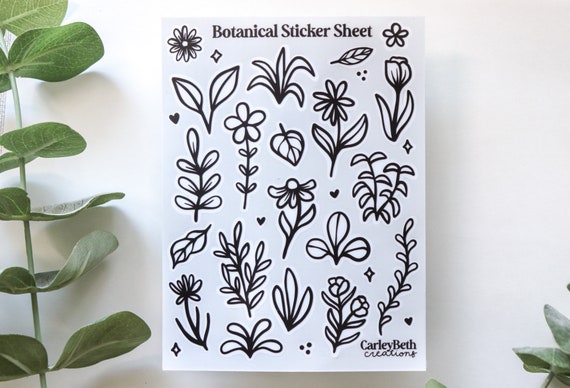 Botanical Studies Sticker Sheet Botanical Studies Sticker Sheet