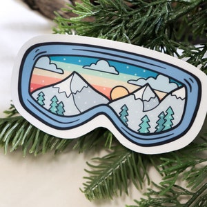 Adesivo para óculos de snowboard | Adesivo à prova d&#39;água | Adesivo para snowboard | Adesivo para montanha | Adesivo para natureza