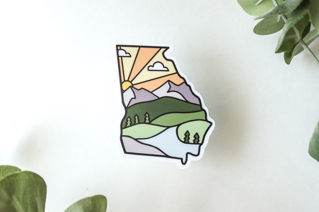 Georgia Native Sticker Georgia Sticker | Waterproof Sticker | State Sticker - Etsy