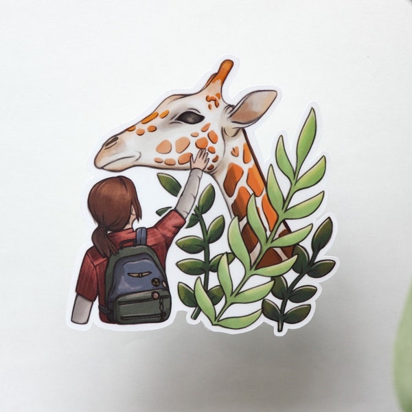 The Last of Us Sticker | Ellie with Giraffe | TLOU Sticker | Waterproof Sticker