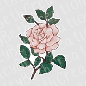 Rose Sticker | Waterproof Sticker | Flower Sticker