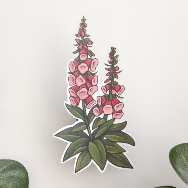 Foxglove Flower Sticker | Waterproof Sticker | Flower Sticker