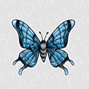 Blue Butterfly Sticker | Waterproof Sticker | Nature Sticker