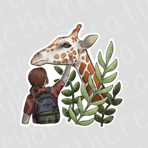 The Last of Us Sticker | Ellie with Giraffe | TLOU Sticker | Waterproof Sticker