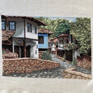 Gobelin Etara, Wiehler Handmade Gobelin, Wall Art, Vintage Wall Tapestry, DMC Embroidery, Hand Embroidered Needlepoint, Vintage Wall Decor