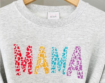 Embroidered Mama -Sweater Jumper - Sweatshirt