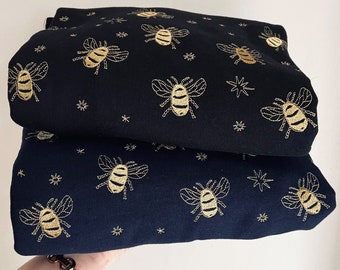 Bees & Stars Embroidered Christmas Jumper with Sleeve detail
