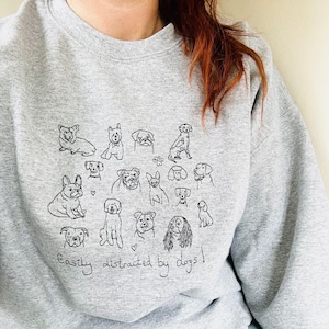 Lots of dogs - Embroidered sweatshirt - Dog Lover Sweater - Cute Jumper Gift