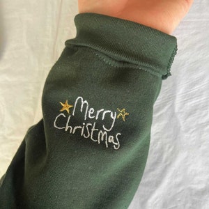 Embroidered Sleeve ADD ON 'Merry Christmas' - Please read description carefully