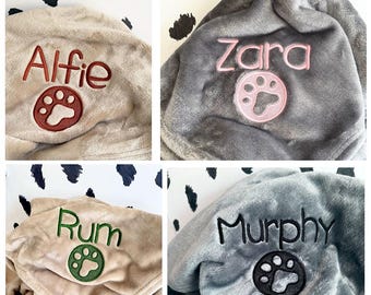 Large Luxury Personalised Dog Blanket - Super Soft For Puppies & Large Dogs - Pet Blanket