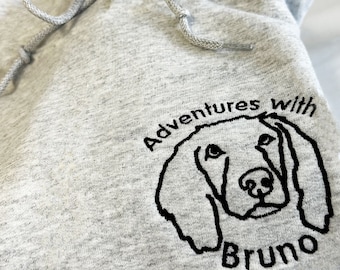 Embroidered Personalised Dog Walking Hoodie - Dog Lover Gift