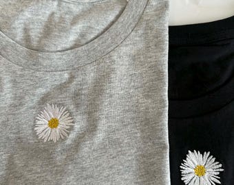 T-shirt bio à broderies marguerites - Spring Summer Days
