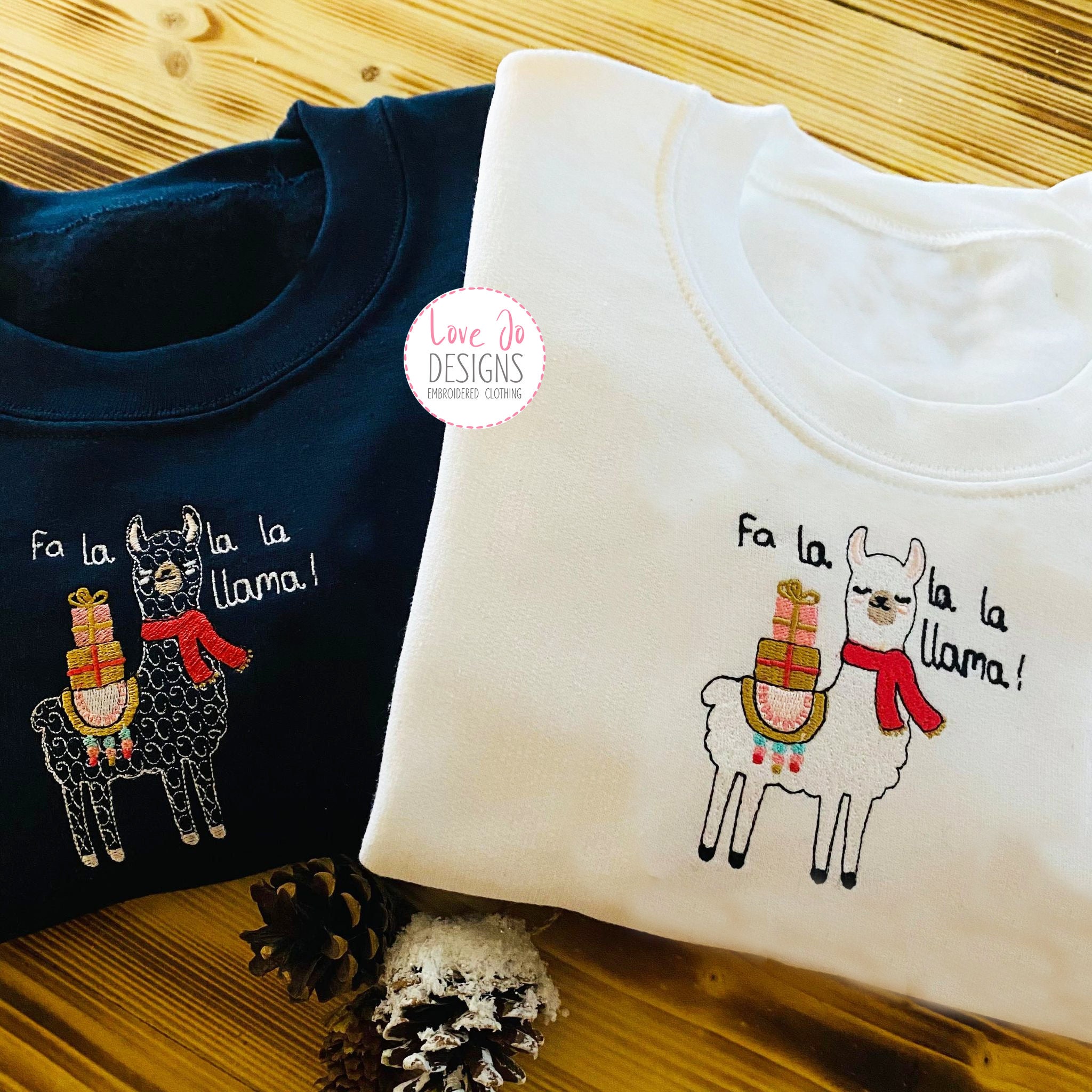 Falalala llama sweater hot sale