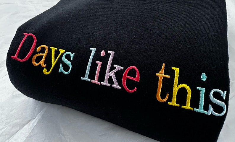 Embroidered Sweatshirt, Personalised Hoodie Text, Cosy Unisex Jumper, Custom Sweater, Embroidery, Gift Ideas image 4