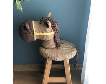 Horse Stool Crochet Pattern, in English Pdf