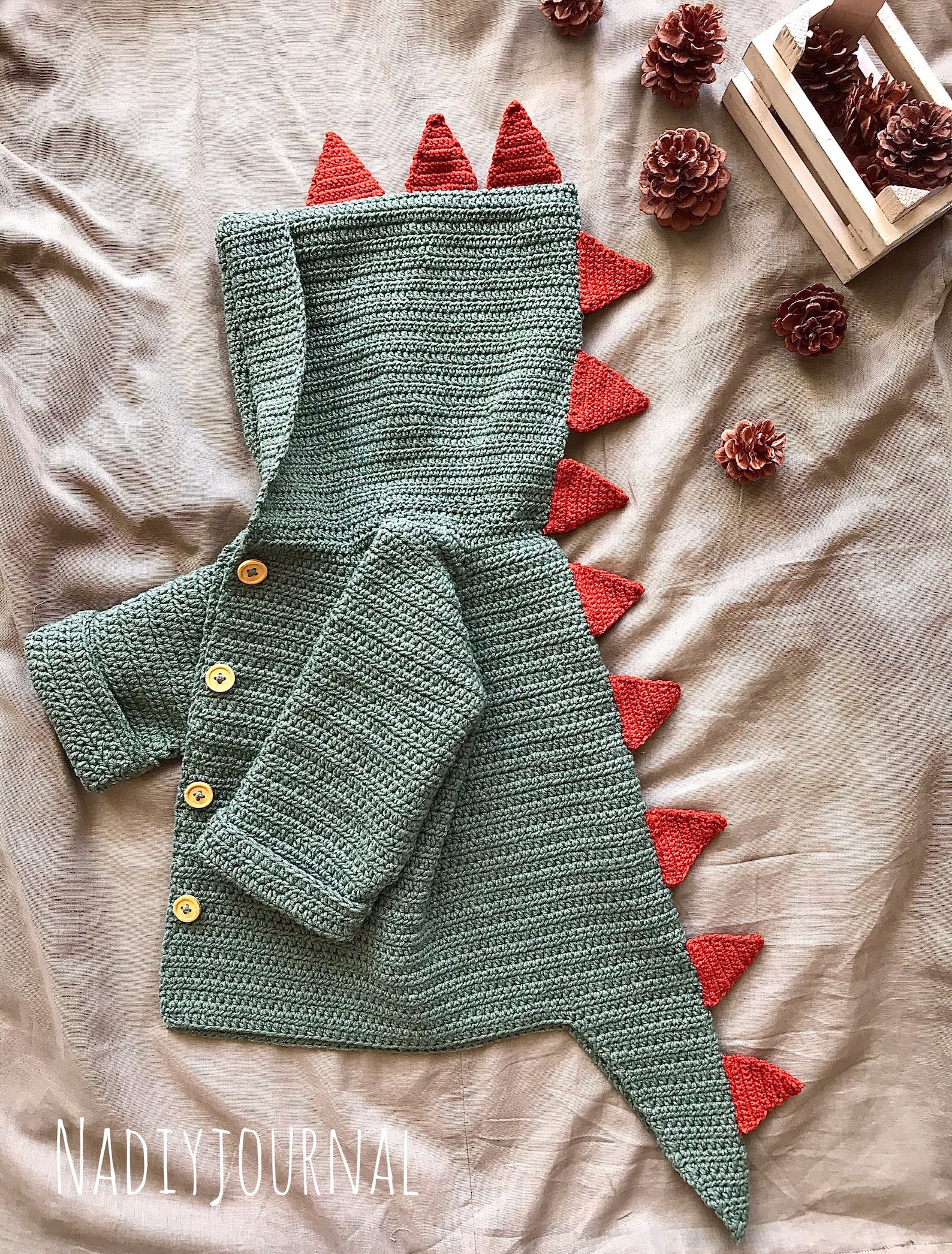 Dinosaur Cardigan Crochet Pattern in English PDF Etsy