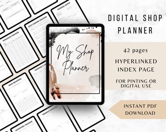 Digital Shop Planner: Etsy Business Organizer (PDF)