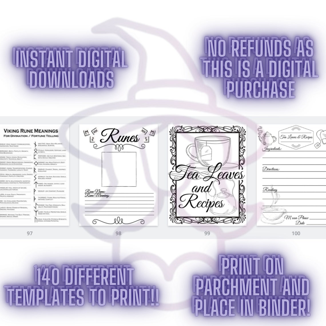 Book of Shadows Digital Download Templates Etsy Book of Shadows Digital Download Templates Etsy
