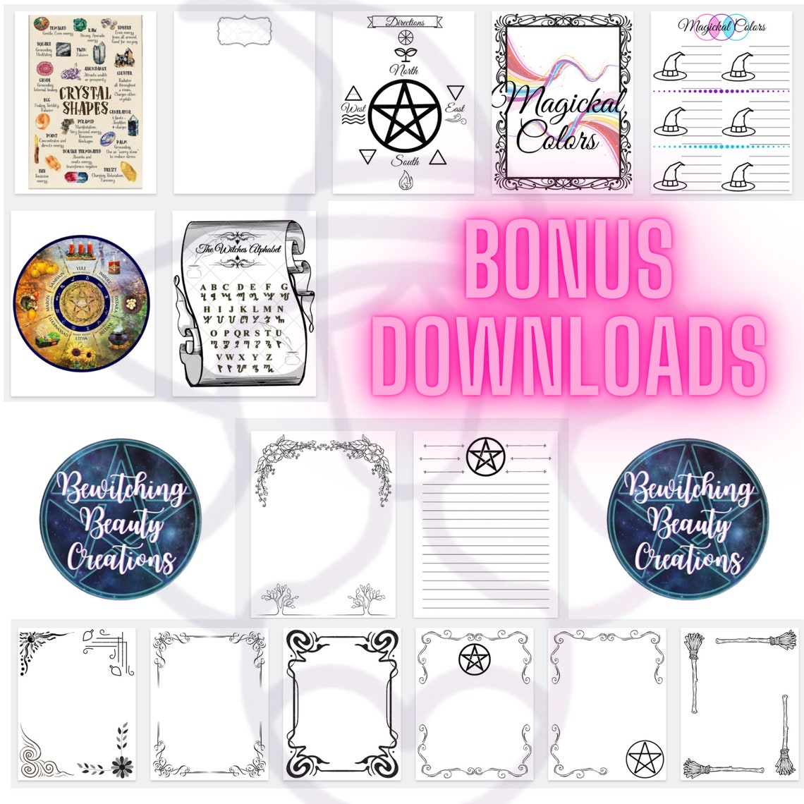 Book of Shadows Templates Etsy Book of Shadows Templates Etsy