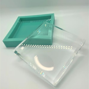 Square Silicone Mold Shiny with Chamfers / Paperweight Square Silicone Mold