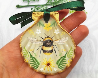 Biene - Handgemachte Osterdeko - Cottagecore Verzierung - Biene Hängedekoration - Biene Geschenk - Gartenliebhaber Geschenk - Hummel