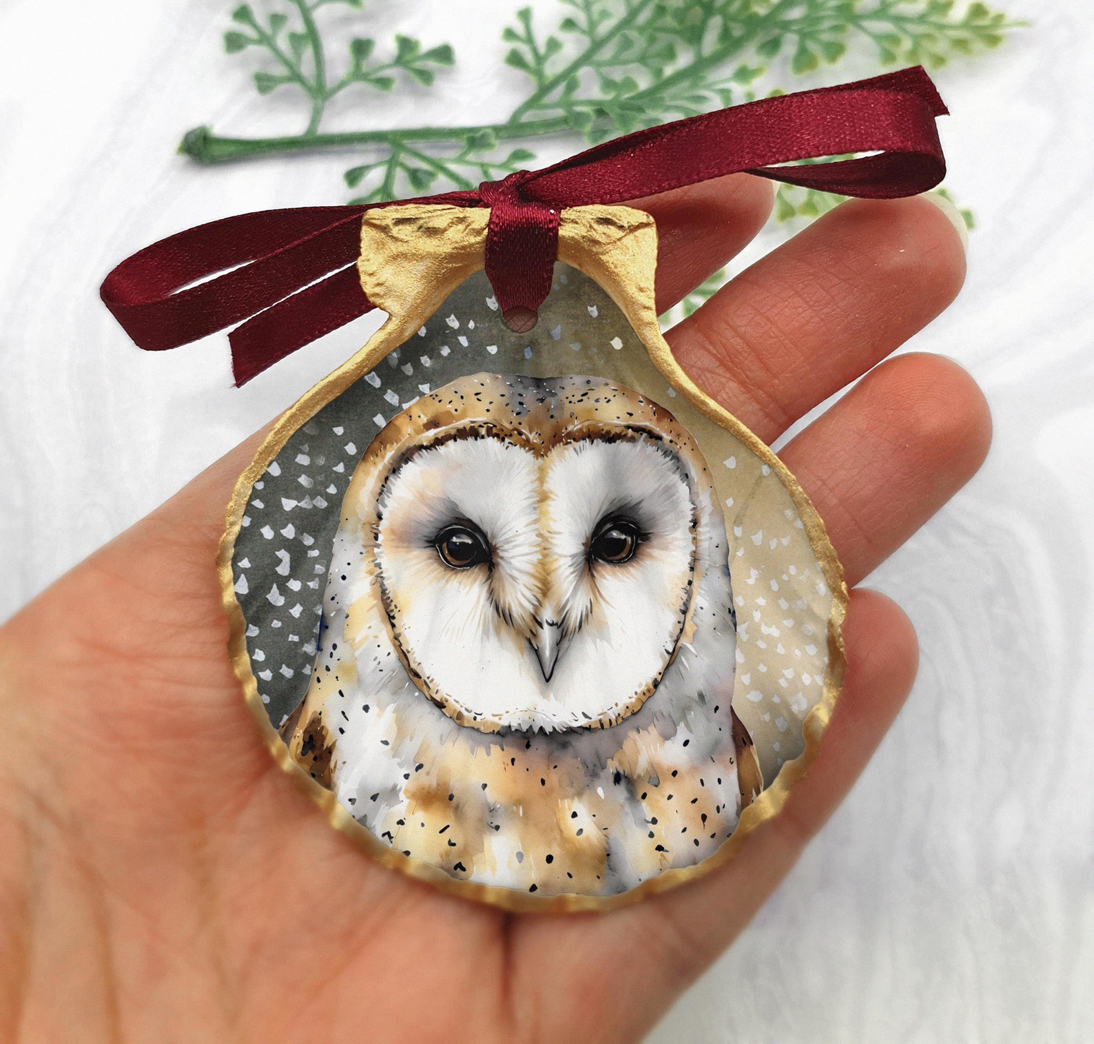 Barn Owl Ornament - Owl Hanging Ornament - Owl Lover Gift - Bird ...
