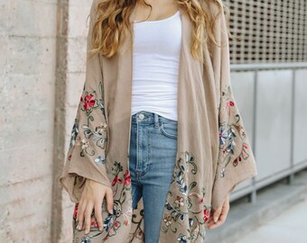 long kimono cardigan