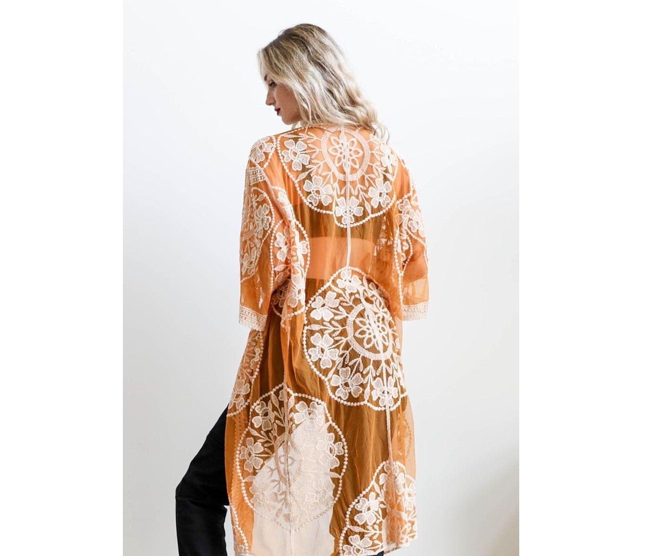 Ivory Lace Kimono Etsy